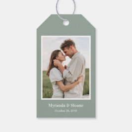 Etiqueta Para Presente Casamento de Foto Moderna