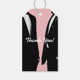 Etiqueta Para Presente Casamento de Homens Gay Modernos Elegantes