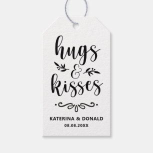Etiqueta Para Presente Casamento de Hugs e Kisses Chá de panela Favor d