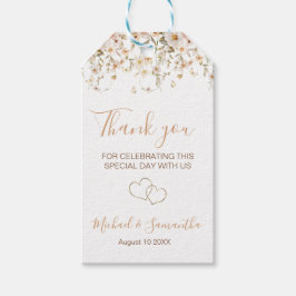 Etiqueta Para Presente Casamento de Ivory e Blush Wildflower