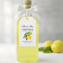 Etiqueta Para Presente Casamento de Limoncello de Limão em Aquarela