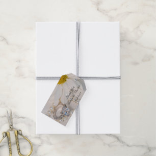 Etiqueta Para Presente Casamento De Margarida Branca Elegante Obrigado Po