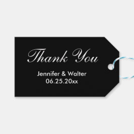 Etiqueta Para Presente Casamento de Noiva Negra e Branca - Obrigado, Etiq