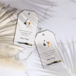 Etiqueta Para Presente Casamento de Peixes de Watercolor Koi