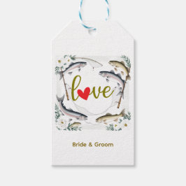 Etiqueta Para Presente Casamento de peixes temático para amantes da pesca