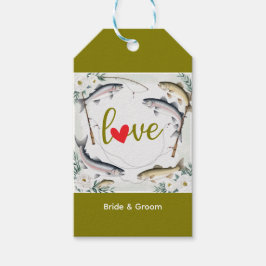 Etiqueta Para Presente Casamento de peixes temático para amantes da pesca