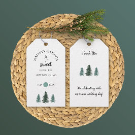 Etiqueta Para Presente Casamento de Pinheiros Doce