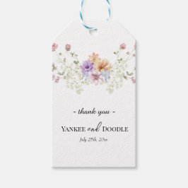 Etiqueta Para Presente Casamento de primavera com flores silvestres moder