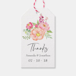 Etiqueta Para Presente Casamento de primavera de Peões Aquarelas