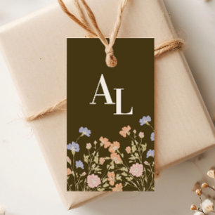 Etiqueta Para Presente Casamento de Quadros Antigos Florais do Rococo