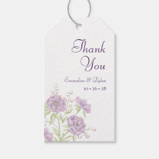 Etiqueta Para Presente Casamento de Rosa Roxa Lavanda