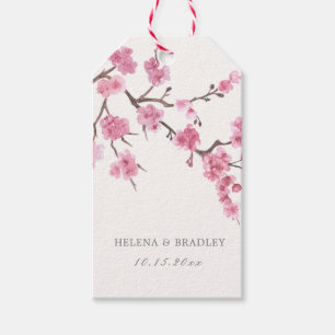 Etiqueta Para Presente Casamento De Sangue De Cherry Blossom Obrigado