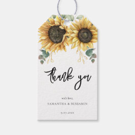 Etiqueta Para Presente Casamento De Scripts Floral Sunflower Greenery Obr