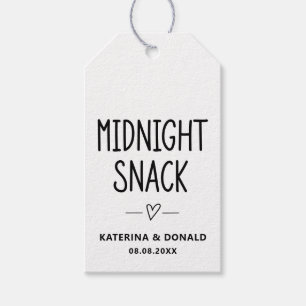 Etiqueta Para Presente Casamento de Snack à meia-noite