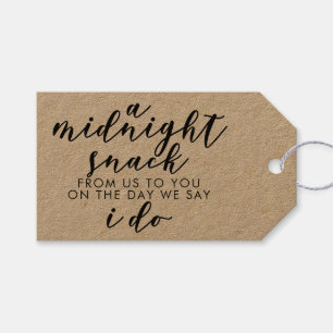 Etiqueta Para Presente Casamento de Snack Black Midnight Clássico Obriga