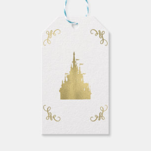 Etiqueta Para Presente Casamento de Storybook com a Princesa Gold Foil