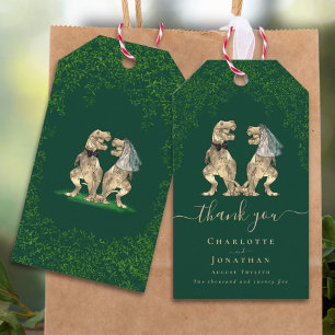 Etiqueta Para Presente Casamento De Tema Dinossauro Obrigado