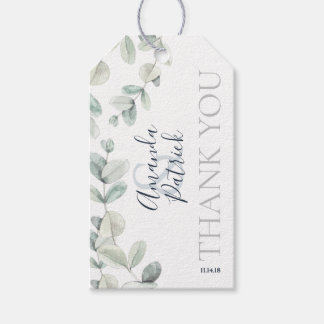 Etiqueta Para Presente Casamento De Watercolor Eucalyptus Obrigado