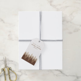 Etiqueta Para Presente Casamento de Woodland da Floresta Castanha