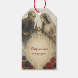 Etiqueta Para Presente Casamento do gótico Zombie Halloween