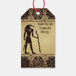 Etiqueta Para Presente Casamento dourado de Thoth do deus egípcio antigo