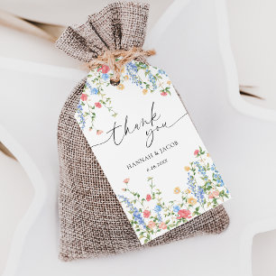 Etiqueta Para Presente Casamento Elegante De Flor Selvagem Obrigado A Fav
