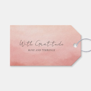 Etiqueta Para Presente Casamento Elegante Moderno de Coral Costeiro Chic