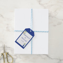 Etiqueta Para Presente Casamento Encantado Flor de Limão Azul