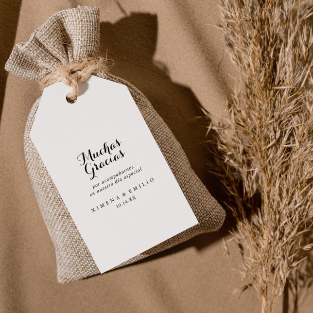 Etiqueta Para Presente Casamento Espanhol Obrigado (Criador carregado)