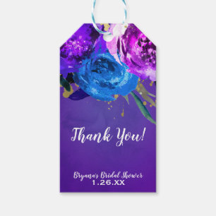 Etiqueta Para Presente Casamento Fantasia Floral Violeta Ultra Vibrante
