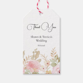 Etiqueta Para Presente Casamento Flaoral Personalizado Elegante