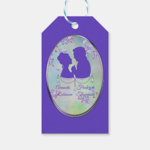 Etiqueta Para Presente Casamento Flor de Lilás Lavanda