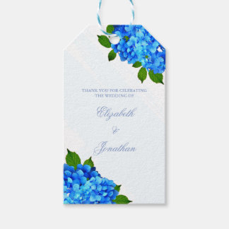 Etiqueta Para Presente Casamento Floral de Hortênsia Azul