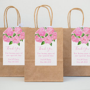 Etiqueta Para Presente Casamento Floral de Hydrangea, Cor de Água Elegant