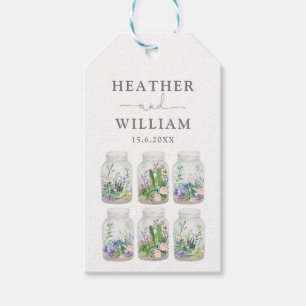 Etiqueta Para Presente Casamento Floral de Terrarium Fiesta Moderno
