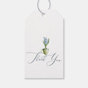 Etiqueta Para Presente Casamento Floral Elegante De Aquarela Obrigado