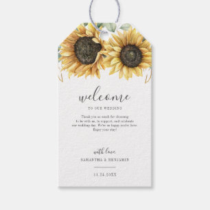 Etiqueta Para Presente Casamento Floral Eucalyptus Greenery Sunflower