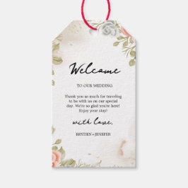 Etiqueta Para Presente Casamento Floral no Jardim de Verão
