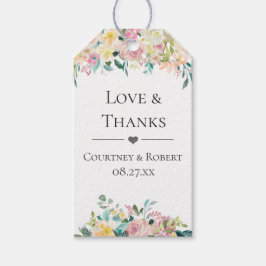 Etiqueta Para Presente Casamento Floral Pastel Summer Obrigado