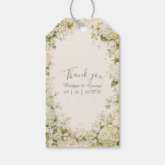 Etiqueta Para Presente Casamento floral romântico de Hortênsia Verde Luxu