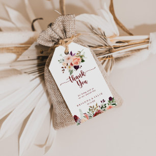 Etiqueta Para Presente Casamento Floral Rustic Summer Obrigado