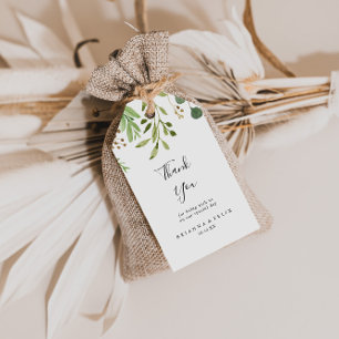 Etiqueta Para Presente Casamento Floral Simples De Eucalipto Marrom Obrig