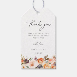 Etiqueta Para Presente Casamento Floral Terrestre De Outono Obrigado Dand