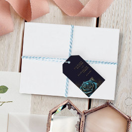 Etiqueta Para Presente Casamento Glitter Rosa Gótico Escuro