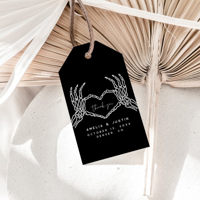Etiqueta Para Presente Casamento Gótico Obrigado A Favor (Criador carregado)
