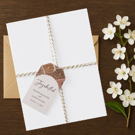 Etiqueta Para Presente Casamento Islâmico Elegante Nikkah Obrigado Favore