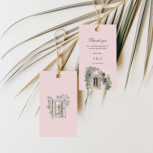 Etiqueta Para Presente Casamento Italiano Mediterrâneo com Aquarela Paste