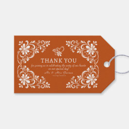 Etiqueta Para Presente Casamento Laranja Queimado Obrigado A Favor Da Eti