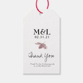 Etiqueta Para Presente Casamento Minimalista Aquarela Folha Sprig