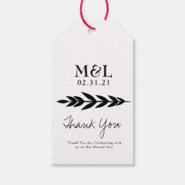 Etiqueta Para Presente Casamento Minimalista Obrigado Bold Simples Coroa